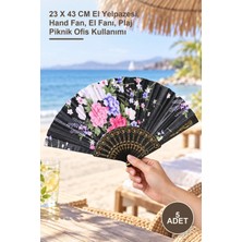 Yenilig 5 Adet Plastik Yelpaze – 23 x 43 cm El Yelpazesi, Hand Fan, El Fanı, Plaj Piknik Ofis Kullanımı
