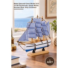Yenilig 1 Adet Ahşap Gemi – Maket Dekoratif Gemi Modeli 20 x 19 cm Ölçülerinde, Ahşap Model, Wooden Boat, Ship Ornament