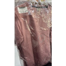 Cansın Mini Siyah Kız Çocuk Kalp Desenli Bisiklet Yaka Geniş Paça Eşofman Takımı 24816