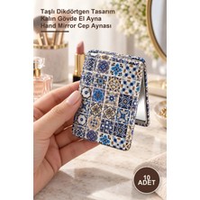 Yenilig 10 Adet El Aynası – Taşlı Dikdörtgen Tasarım Kalın Gövde El Ayna Hand Mirror Cep Aynası