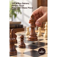 Yenilig 3 Adet Ahşap Satranç Taşı – 10 cm Boy Satranç Parçası Oyun Aksesuarı Chess Piece