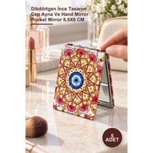 Yenilig 5 Adet Taşlı El Aynası – Dikdörtgen Ince Tasarım Cep Ayna ve Hand Mirror Pocket Mirror 8,5x6 cm