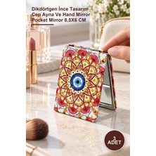 Yenilig 3 Adet Taşlı El Aynası – Dikdörtgen Ince Tasarım Cep Ayna ve Hand Mirror Pocket Mirror 8,5x6 cm