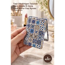 Yenilig 5 Adet El Aynası – Taşlı Dikdörtgen Tasarım Kalın Gövde El Ayna Hand Mirror Cep Aynası