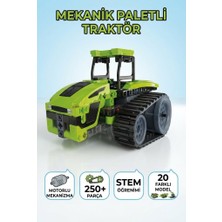 Farbu Oyuncak Clemento-Ni Mekanik Paletli 250 Parçalı Motor Mekanizmalı 20 Farklı Şekilli Oyuncak Traktör