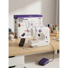 Auhma Aura Akse 12 Farklı Dikiş Desenli Taşınabilir Pratik Ev Tipi Mini Dikiş Makinesi - Çift Hız ve Pedal Kontrollü