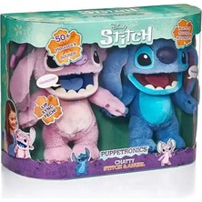 Real Fx Disney Chatty Stitch & Angel Deluxe Puppetronic Twin Pack