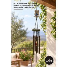Yenilig 3 Adet Metal Rüzgar Çanı – 60 cm Model ALK3500, Bahçe Balkon ve Ev Dekoru Için Metal Wind Chime, Dekoratif Süs
