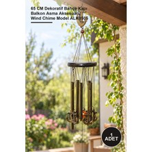 Yenilig 1 Adet Metal Rüzgar Çanı – 65 cm Dekoratif Bahçe Kapı Balkon Asma Aksesuarı, Wind Chime Model ALK3505