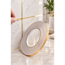 Yenilig 4 Adet Fayans Arası Izolasyon Bandı – Kendinden Yapışkanlı Şerit 0,5 cm Genişlik 50 Metre Uzunluk Duvar ve Karo Zemin Için Gold Tile Gap Tape