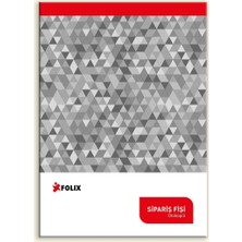 Folix Sipariş Fişi 14x20 2-50 2 Nüsha 50 yp Otokopili 6 Adet Sürekli Formlar Renkli Desenli