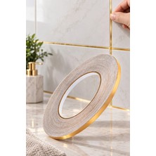 Yenilig 2 Adet Fayans Arası Izolasyon Bandı – Kendinden Yapışkanlı Şerit 0,5 cm Genişlik 50 Metre Uzunluk Duvar ve Karo Zemin Için Gold Tile Gap Tape