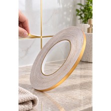 Yenilig 3 Adet Fayans Arası Izolasyon Bandı – Kendinden Yapışkanlı Şerit 0,5 cm Genişlik 50 Metre Uzunluk Duvar ve Karo Zemin Için Gold Tile Gap Tape
