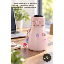 Yenilig 2 Adet Termos Suluk – Dijital Gösterge, Çift Katmanlı 500 Ml, Taşınabilir Matara, Seyahat Için Thermos Bottle