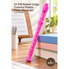 Yenilig 1 Adet Renkli Plastik Flüt – 33 cm Nefesli Çalgı, Colorful Plastic Flute, Recorder