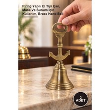 Yenilig 2 Adet El Çanı – Pirinç Yapılı El Tipi Çan, Masa ve Sunum Için Kullanım, Brass Hand Bell
