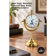 Yenilig 2 Adet Pirinç Masa Üstü Saat – Masa Saati, Masaüstü Dekoratif Saat, Brass Table Clock NI413
