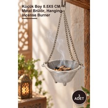 Yenilig 3 Adet Metal Askılı Tütsü Brülörü – Küçük Boy 8.5x5 cm Metal Brülör, Hanging Incense Burner
