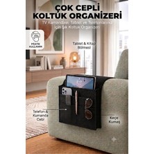 MYS Flex Kumandalık Koltuk Kenarı Organizer Yan Sehpa Koltuk Kenarı Keçe Düzenleyici Tablet Telefon Kitap Dergi Düzenleyici Kanepe Yanı Organizer