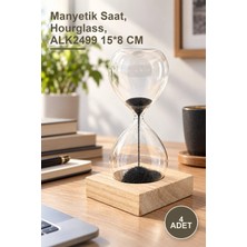 Yenilig 4 Adet Mıknatıslı Kum Saati – Manyetik Saat, Hourglass, ALK2499 15*8 cm