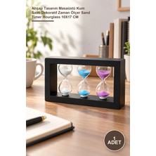 Yenilig 1 Adet Ahşap Kumsaati – Ahşap Tasarım Masaüstü Kum Saati Dekoratif Zaman Ölçer Sand Timer Hourglass 10X17 cm