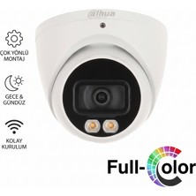 Dahua HAC-HDW1209TQ-A-LED-0280B, 2mpix, 2.8mm Lens, 40 mt Gece Görüşü, Full Color, Dahili Mikrofon, 4 In 1, Dome Kamera