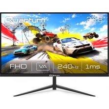 QUANTUM 23.8" VA SHADOW MG24B QNMNT10F080955 1MS 240hz HDMI-DP Gaming Monitör (Sıfır Ölü Pixel Garantili)