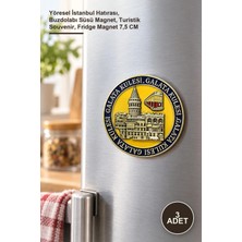 Yenilig 3 Adet Galata Kulesi Magnet – Yöresel Istanbul Hatırası, Buzdolabı Süsü Magnet, Turistik Souvenir, Fridge Magnet 7,5 cm