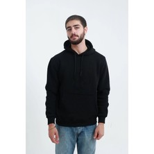 TKT 3 Ip Erkek Kapüşonlu Kanguru Cepli Sweat Yumuşak Puf Kumaş