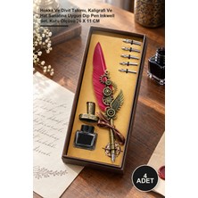 Yenilig 4 Adet Divit Hokka Seti – Hokka ve Divit Takımı, Kaligrafi ve Hat Sanatına Uygun Dip Pen Inkwell Set, Kutu Ölçüsü 26 x 11 cm