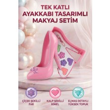 Farbu Oyuncak Ayakkabılı Kutulu Renkli ve Tekli Makyaj Seti El Becerisi Gelişimi Destekleyen Makyaj Seti
