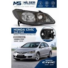 Ns Nilser Auto Parts Honda Civic Sağ Far Bronzlu Xenonsuz Tip Motorlu 2006-2009
