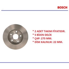 Ön Fren Disk Tk. Toyota Auris Hb E15 E18 2006-2018 Corolla 10-11 Sedan E150 E180 0986479341 Bosch