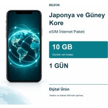 Japonya ve Güney Kore Esım Internet Paketi Günlük 10 GB 1 Gün