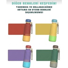 Senacacollection 750ml Düz Desenli Pipetli/Pipetsiz Kullanım İpli El Askılı Kaymaz Tabanlı Paslanmaz Çelik Termos