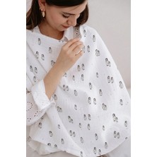 Tuğba Kuğu Müslin Emzirme Örtüsü - Little Penguins