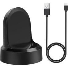 Caseonn Samsung Galaxy Gear S2 Standlı Manyetik USB Hızlı Şarj Kablosu Siyah