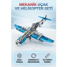 Clementoni Clemento-Ni Mekanik Uçak ve Helikopter 200 Parça Haraketli 10 Farklı Modelli Eğitici Uçak Seti