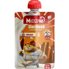 Valor Moow Kısırlaştırılmış Kedi Için Tuklu Keçi Sütlü Kedi Et Ezmesi 90 gr