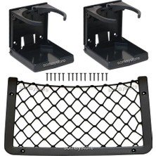 Tekne Karavan Seti 2 Adet Katlanır Bardaklık 1 Adet 32X17CM Eşya Taşıma Filesi Siyah