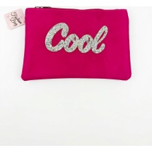 Elit Süet Dokulu Cool Kalem-Makyaj Çantası Pembe