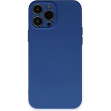 Apple iPhone 13 Pro Kılıf Nano Içi Kadife Silikon - Lacivert