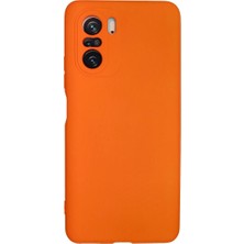 Xiaomi Poco F3 Kılıf Nano Içi Kadife Silikon - Turuncu