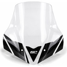 GP Kompozit Honda SH 125i / 150i / 350i 2020-2026 Uyumlu Baskılı Ön Cam Şeffaf - 65 cm