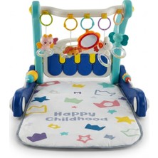 Baby2go 2 In 1 Piano Rack & Walker Mavi - Eğitici Bebek Aktivite Masası ve Ilk Adım Yürüteç (Piyanolu Oyun Halısı)