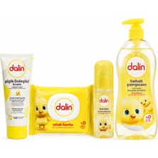 Dalin Bebek Bakım Seti - 700 ml Şampuan + 100 ml Pişik Kremi + 100 ml Bıcı Bıcı Kolonya + 56'lı Islak Mendil