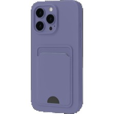 Apple iPhone 16 Plus Kılıf Kelvin Kartvizitli Silikon - Lila