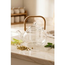 Bambum Lear Süzgeçli Cam Demlik 1000ML