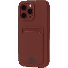 Apple iPhone 16 Plus Kılıf Kelvin Kartvizitli Silikon - Bordo