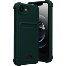 Apple iPhone 16E Kelvin Kartvizitli Silikon - Koyu Yeşil